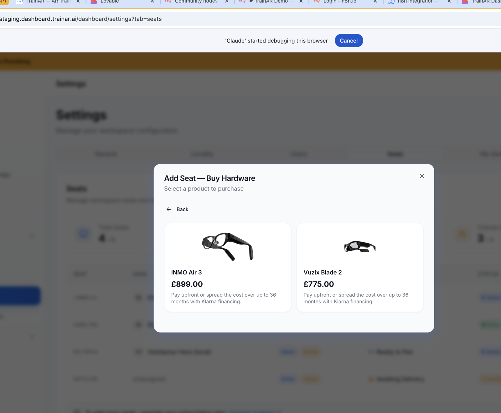 Add Seat — Buy Hardware