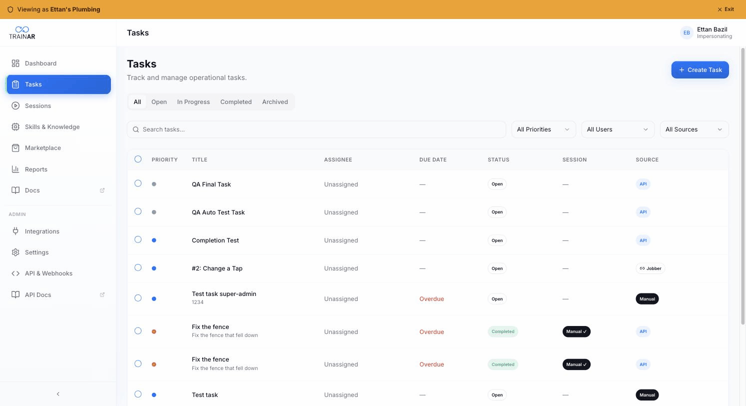 Tasks list